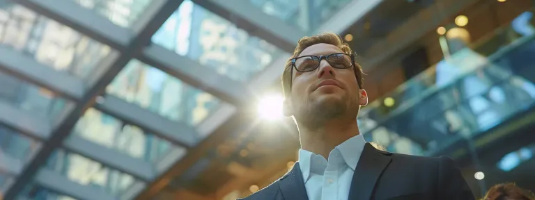 a confident broker presents a clear and engaging brand manifesto to a captivated audience.